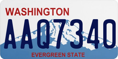 WA license plate AAQ7340