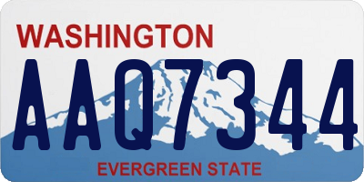 WA license plate AAQ7344