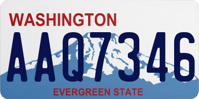 WA license plate AAQ7346