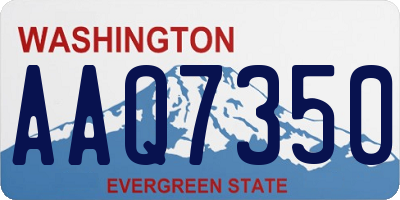 WA license plate AAQ7350