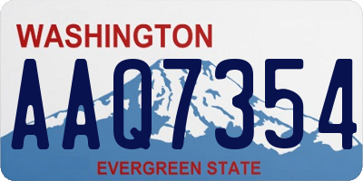 WA license plate AAQ7354