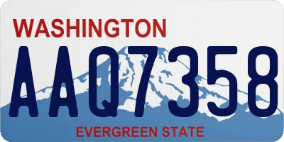 WA license plate AAQ7358