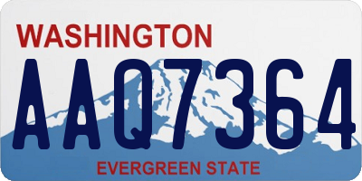 WA license plate AAQ7364