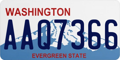 WA license plate AAQ7366