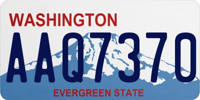 WA license plate AAQ7370