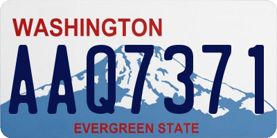 WA license plate AAQ7371