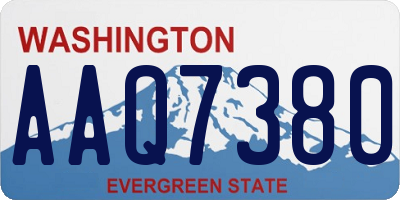 WA license plate AAQ7380