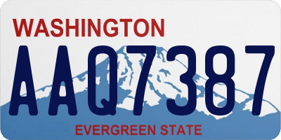 WA license plate AAQ7387