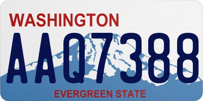 WA license plate AAQ7388