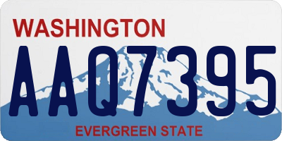 WA license plate AAQ7395