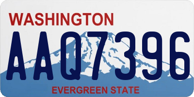 WA license plate AAQ7396