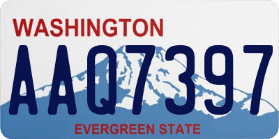 WA license plate AAQ7397