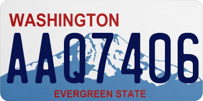 WA license plate AAQ7406