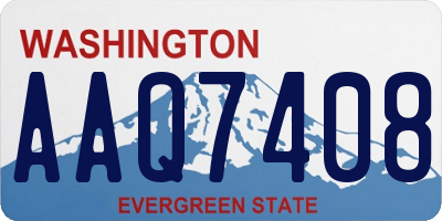 WA license plate AAQ7408