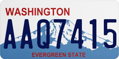 WA license plate AAQ7415