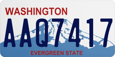 WA license plate AAQ7417
