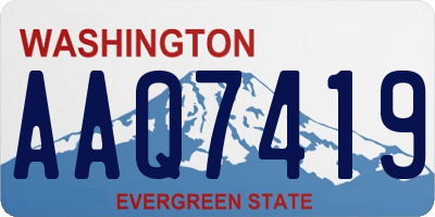WA license plate AAQ7419