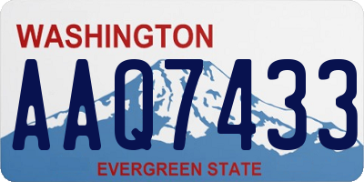 WA license plate AAQ7433