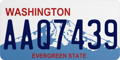 WA license plate AAQ7439