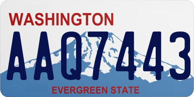 WA license plate AAQ7443