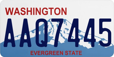 WA license plate AAQ7445