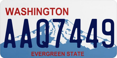 WA license plate AAQ7449
