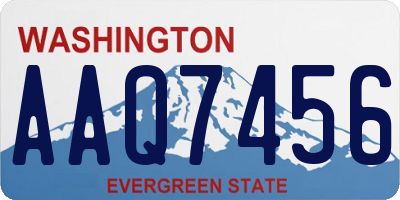 WA license plate AAQ7456