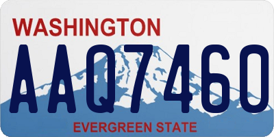 WA license plate AAQ7460
