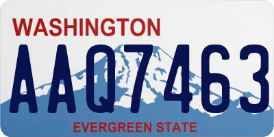 WA license plate AAQ7463