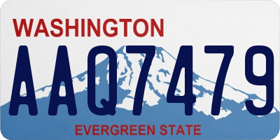 WA license plate AAQ7479