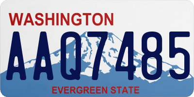 WA license plate AAQ7485