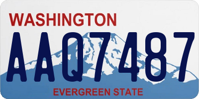 WA license plate AAQ7487