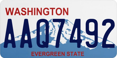 WA license plate AAQ7492