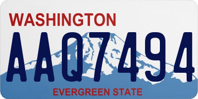 WA license plate AAQ7494
