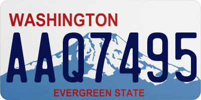 WA license plate AAQ7495