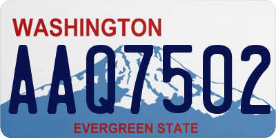 WA license plate AAQ7502