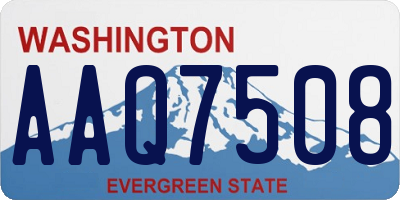 WA license plate AAQ7508