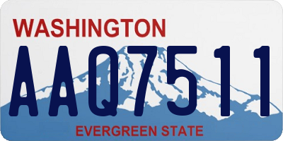 WA license plate AAQ7511