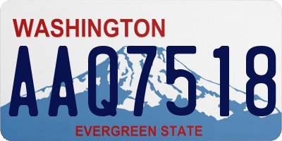 WA license plate AAQ7518