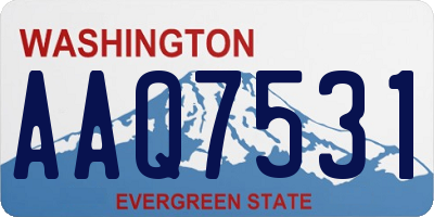 WA license plate AAQ7531