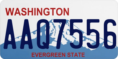 WA license plate AAQ7556
