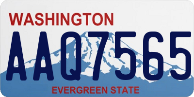 WA license plate AAQ7565