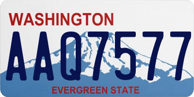WA license plate AAQ7577