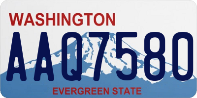 WA license plate AAQ7580