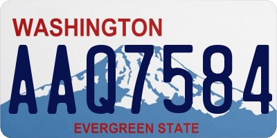 WA license plate AAQ7584