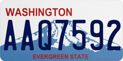WA license plate AAQ7592