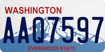 WA license plate AAQ7597