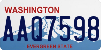 WA license plate AAQ7598