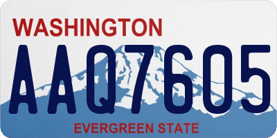 WA license plate AAQ7605