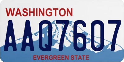 WA license plate AAQ7607